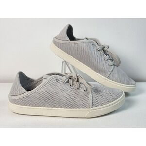 OluKai Shoes Pehuea Li Gray Lace Up Casual Sneakers Shoes Women's Size 9